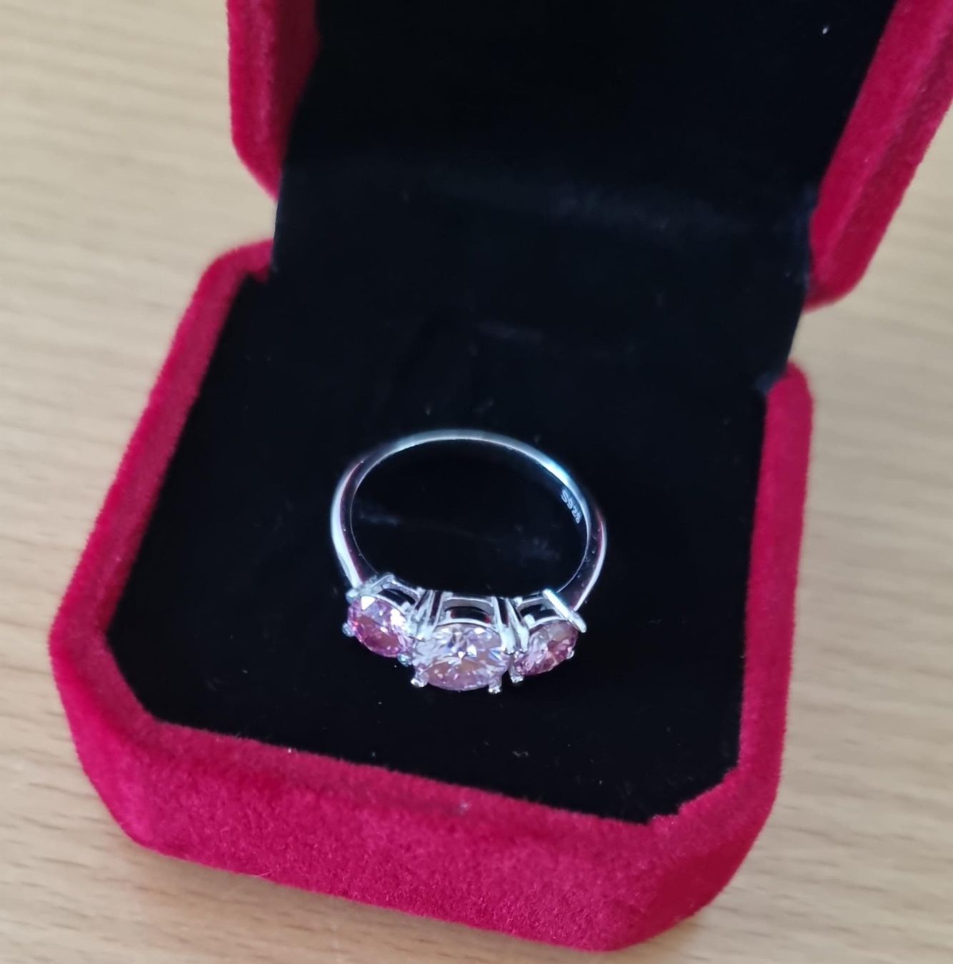 Anelli: Anello in argento con moissanite rosa 2 carati – Nuovo (secondo la descrizione) da Cadenazzo venduto da Nicopri 2