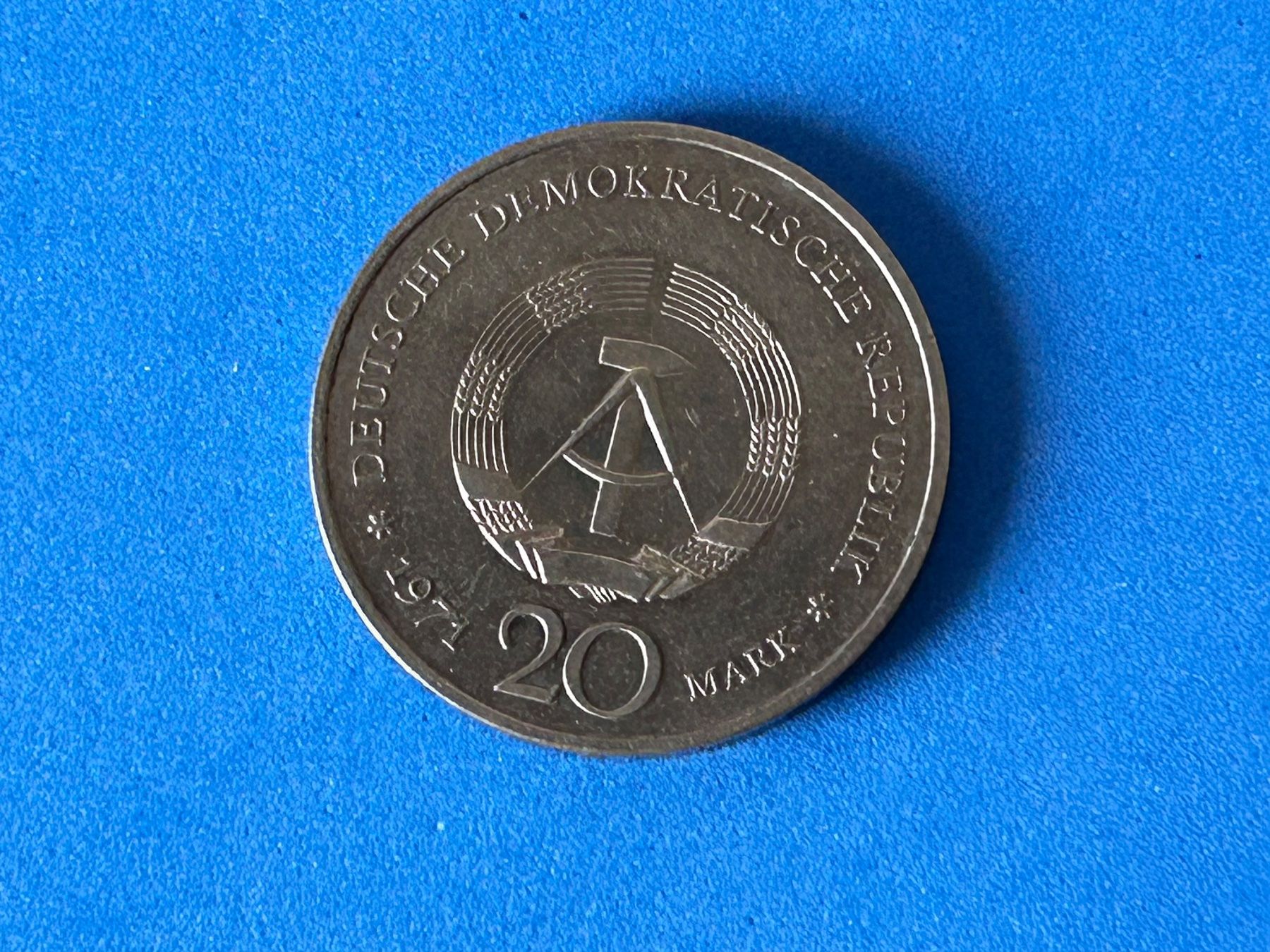 Alle Münzen: Germany - 20 Mark (Heinrich Mann) 1971 – Gebraucht aus Corcelles NE von AJKader 7