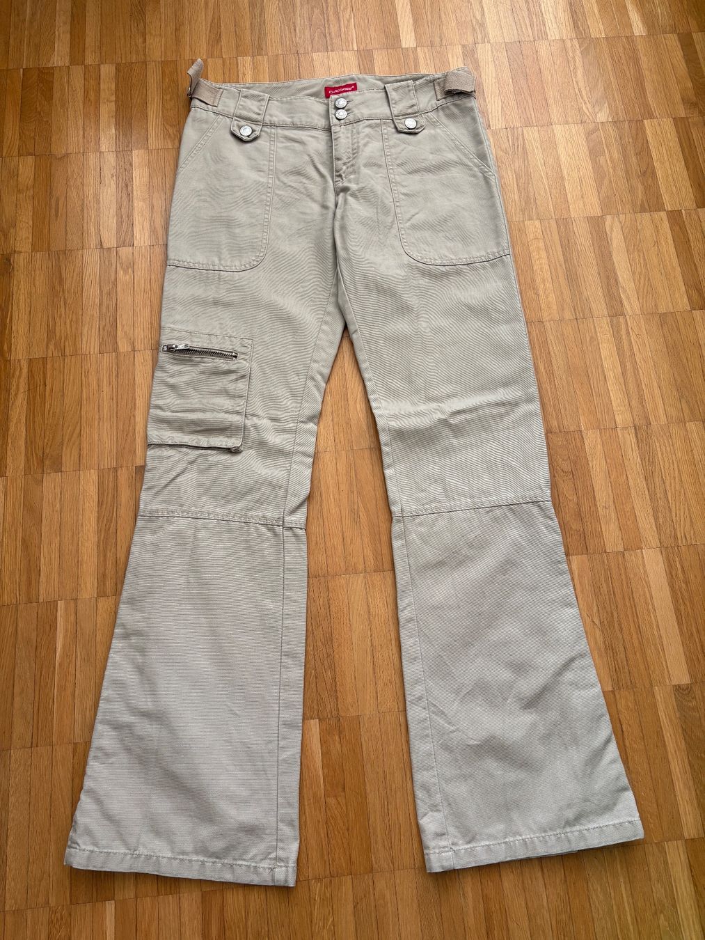 Pantaloni: Beige Cargohose, 100% Baumwolle, Gr. 38 – Nuovo (secondo la descrizione) da Basel venduto da Nofretete39