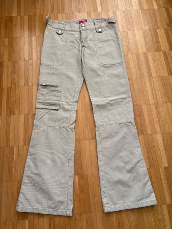 Beige Cargohose, 100% Baumwolle, Gr. 38