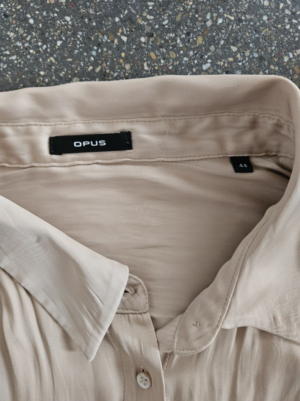 Opus Camicette: OPUS Bluse Hemd oversize Gr 44 Beige seidiger Fall – Nuovo (secondo la descrizione) da Anwil venduto da tamoos 4