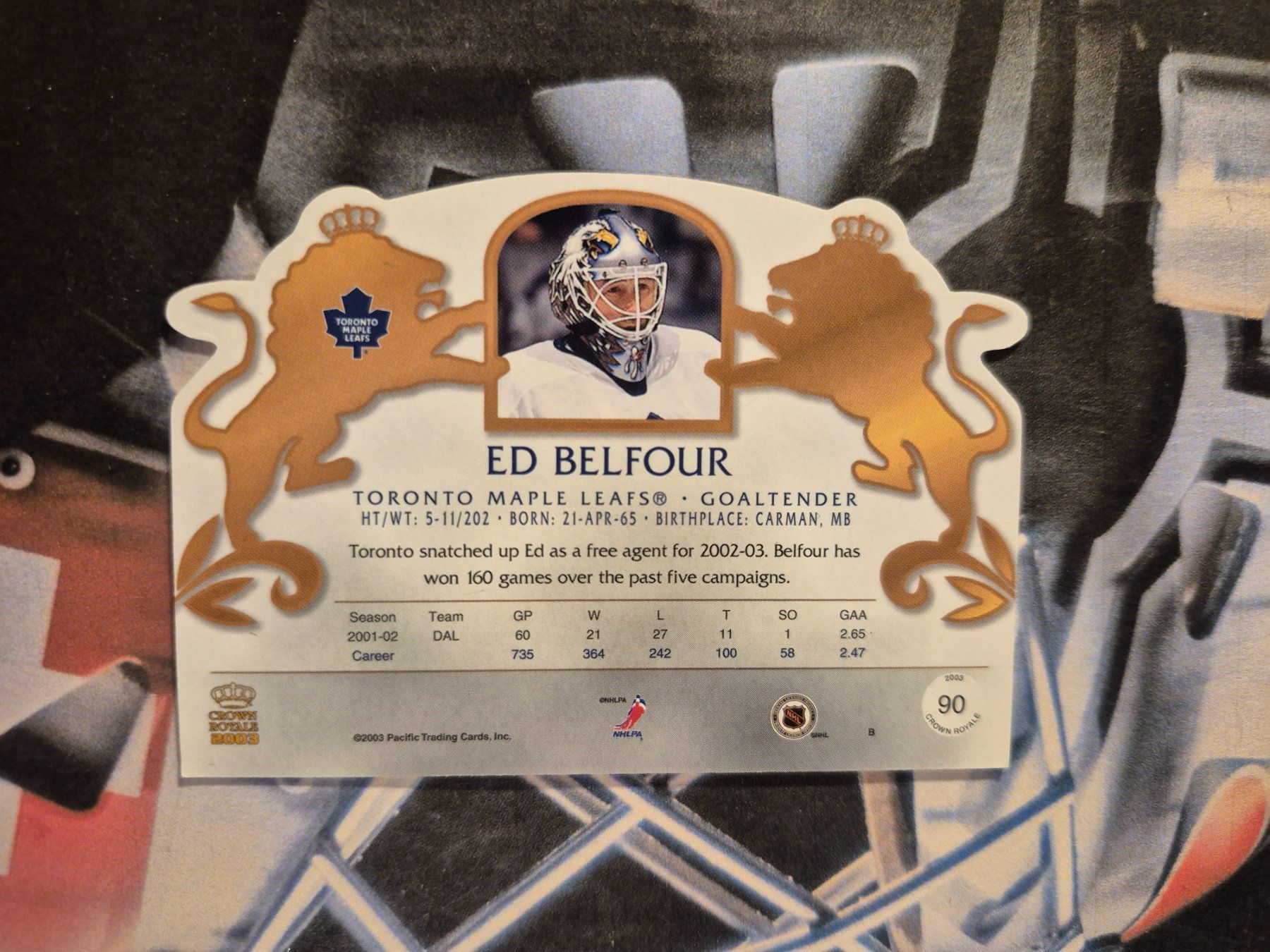 NHL Cartes à collectionner: NHL Ed Belfour Toronto Maple Leafs – D'occasion à Treiten par Sauber73 1