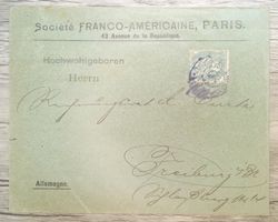 TR69 Enveloppe + Timbre France 18xx