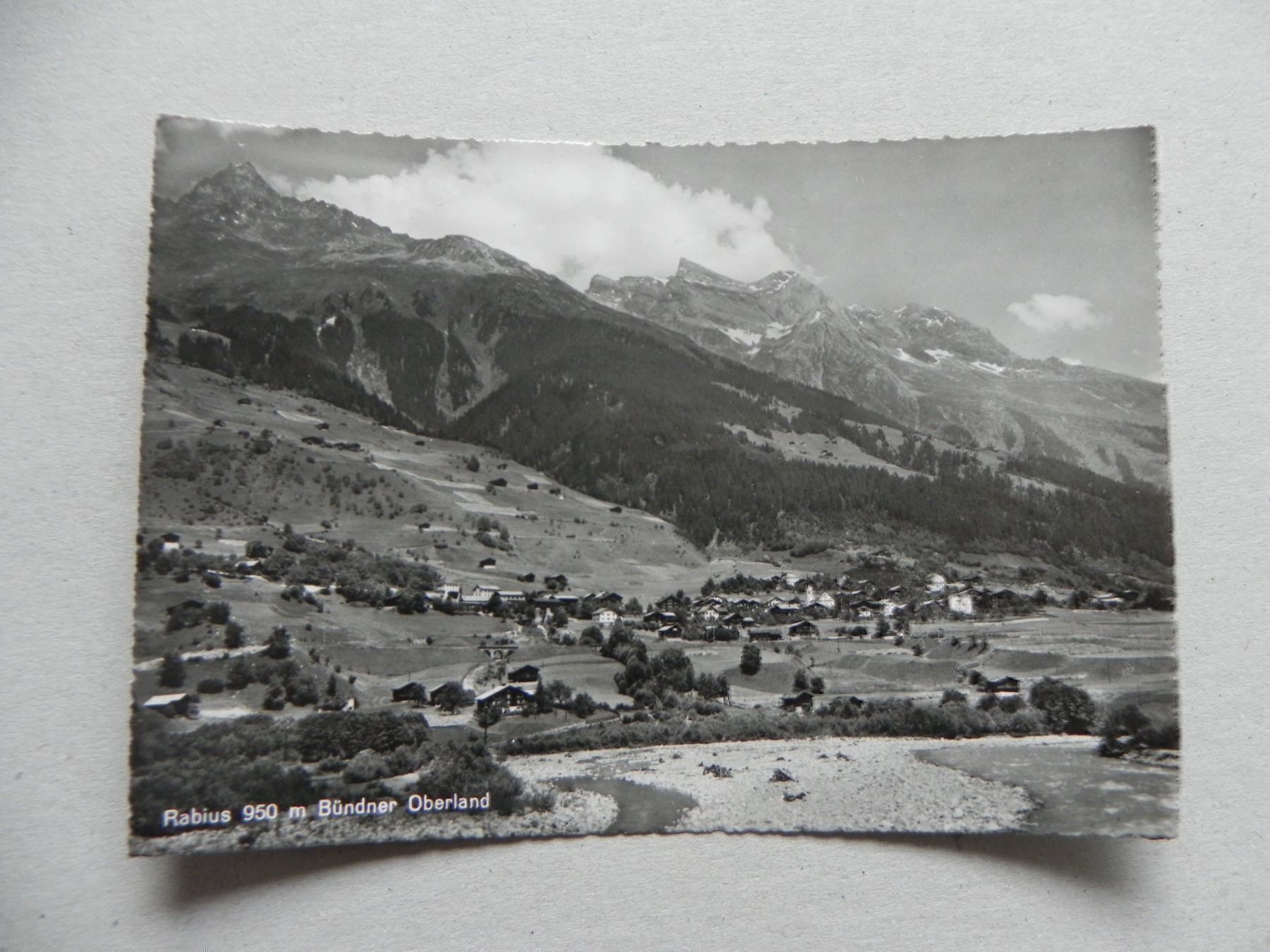 Ansichtskarten: Ansichtskarte Rabius GR Graubünden 1951 – Gebraucht aus Siebnen von krimsie
