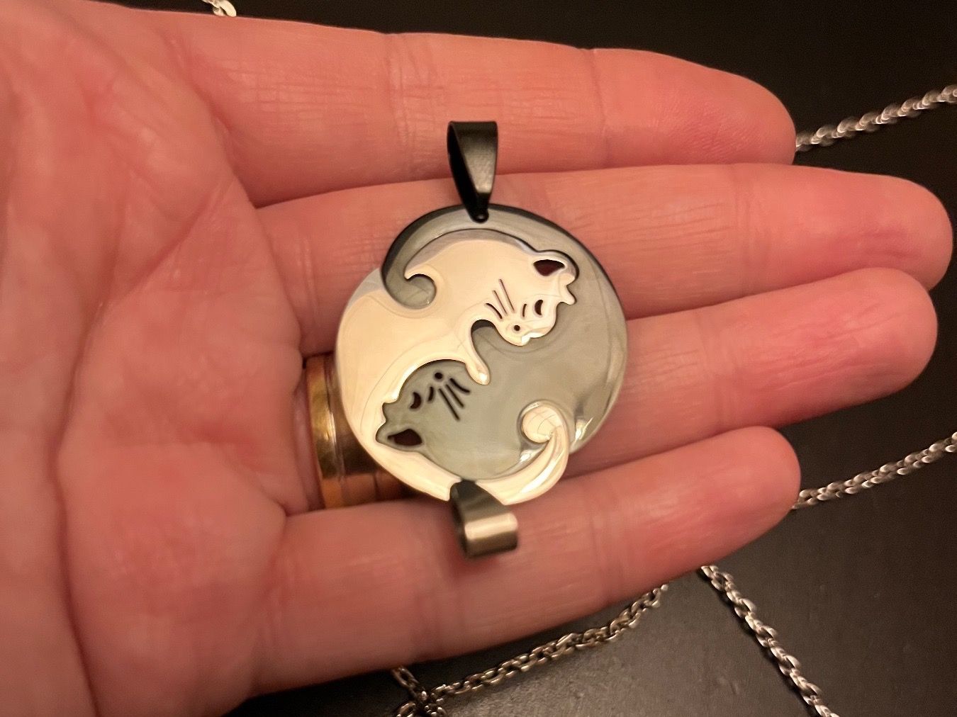 Ciondoli: Partner Amulett/ Anhänger Yin  Yang Katzen – Nuovo (secondo la descrizione) da Gams venduto da Mariawicca 3