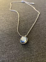 Swarovski Kette Farbe Silber, Blauer Kristall, kaum getragen