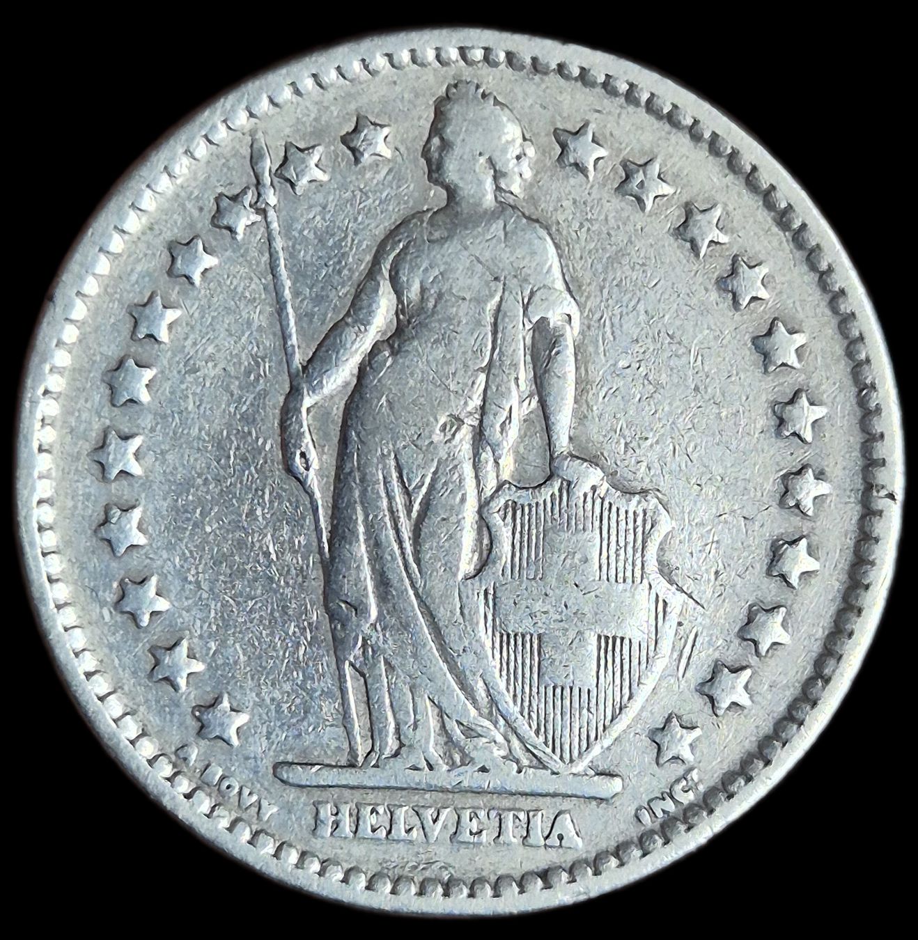 Tutti le monete: Silber 2 Franken 1901Schweiz Superrar – Usato da Grenchen venduto da Grenchen_Coins 3