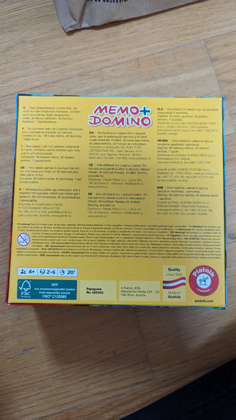 Giochi: Memo + Domino Spiel – Usato da Busswil BE venduto da Binchenbeetli 1