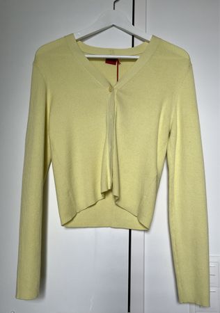 Neue Hugo Boss Strickjacke gelb Grösse S