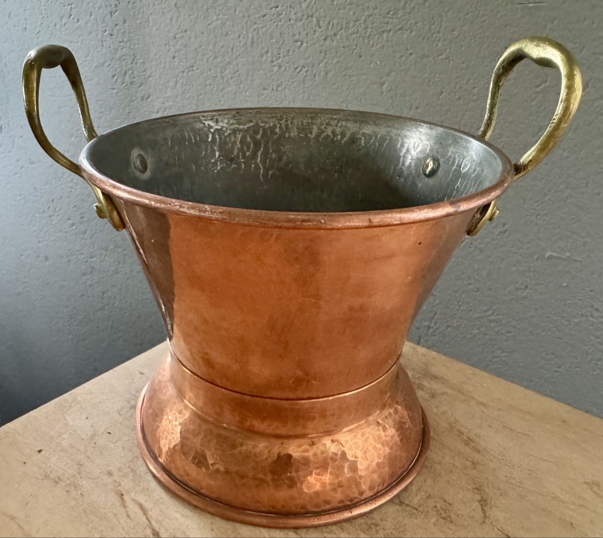 Pots de fleurs: Blumentopf Kupfer mit Messingriffen 11 cm – D'occasion à Rothrist par Luckywinner 2