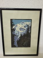 Linolschnitt - Jungfrau Joch  , 31,5cm x 32cm