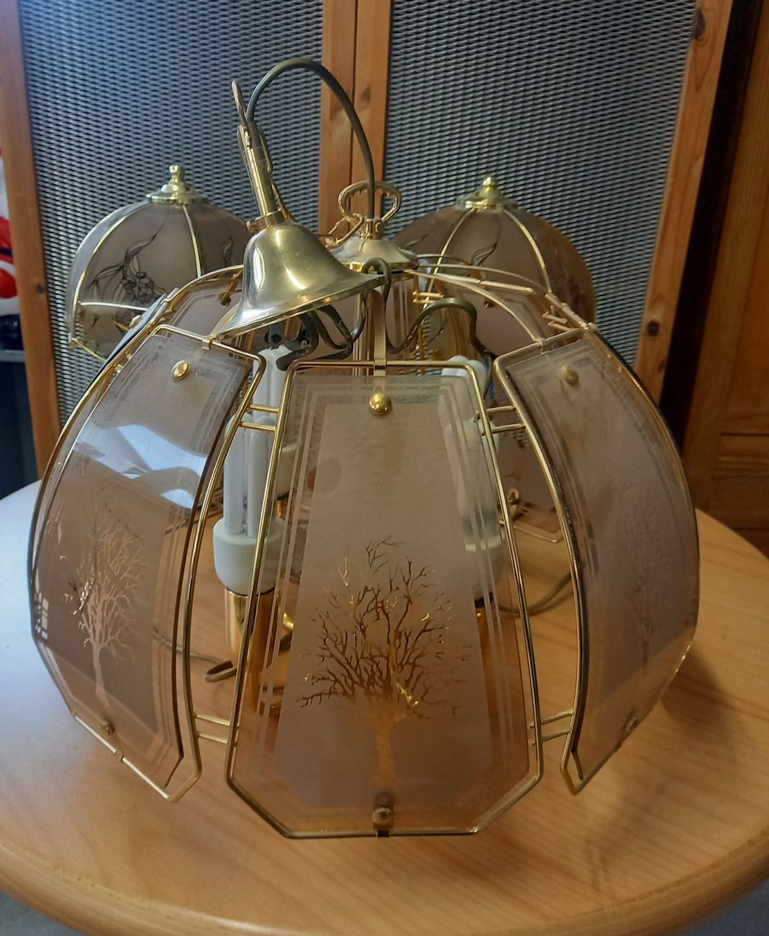 Lampenschirme: 1 Deckenlampe, 2 Tischlampen Vintage – Gebraucht aus Vilters von Fleiflomi 1