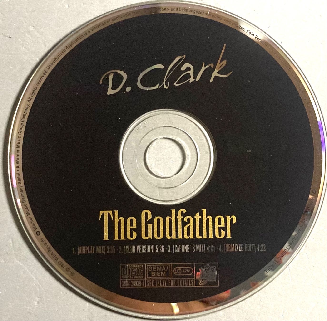 CDs: D. CLARK - THE GODFATHER – D'occasion à Poliez-Pittet par Newtown-Records 1
