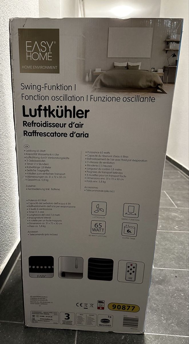 Ventilatori: Easy Home Luftkühler/Ventilator - Neuwertig – Nuovo e nell'imballaggio originale da Turgi venduto da bild95 1