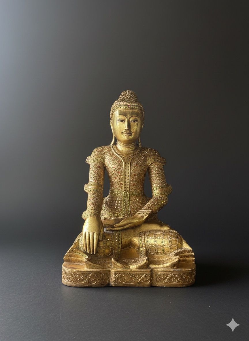 Skulpturen & Statuen: Statue bois sculpter de Bouddha Thaïlandaise Or Fin! – Gebraucht aus lausanne von sultan18