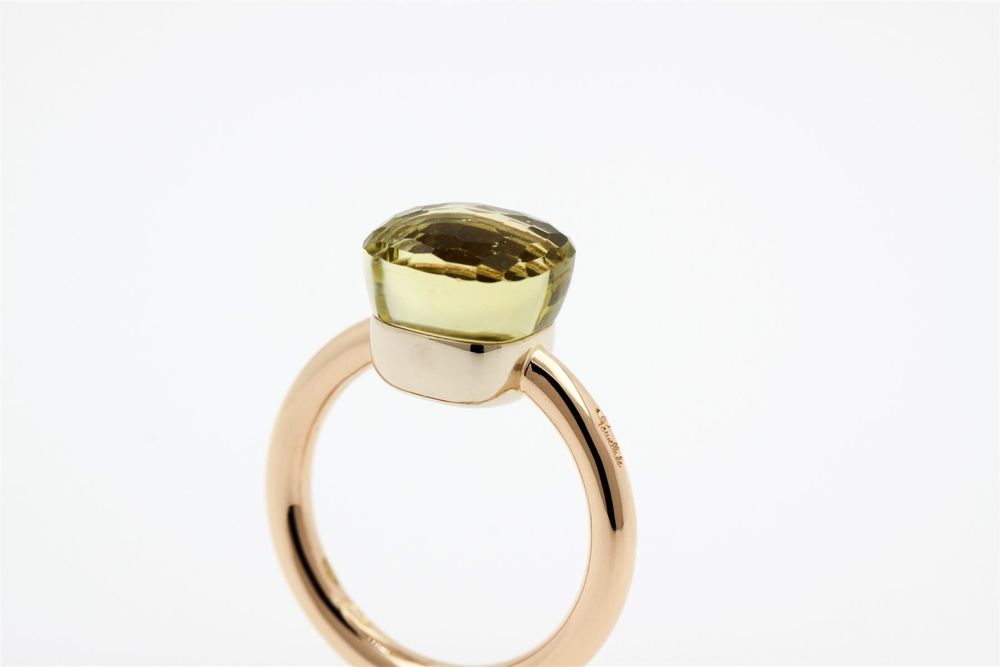 RING NUDO CLASSIC WG RG LEMON QUARTZ main image 1