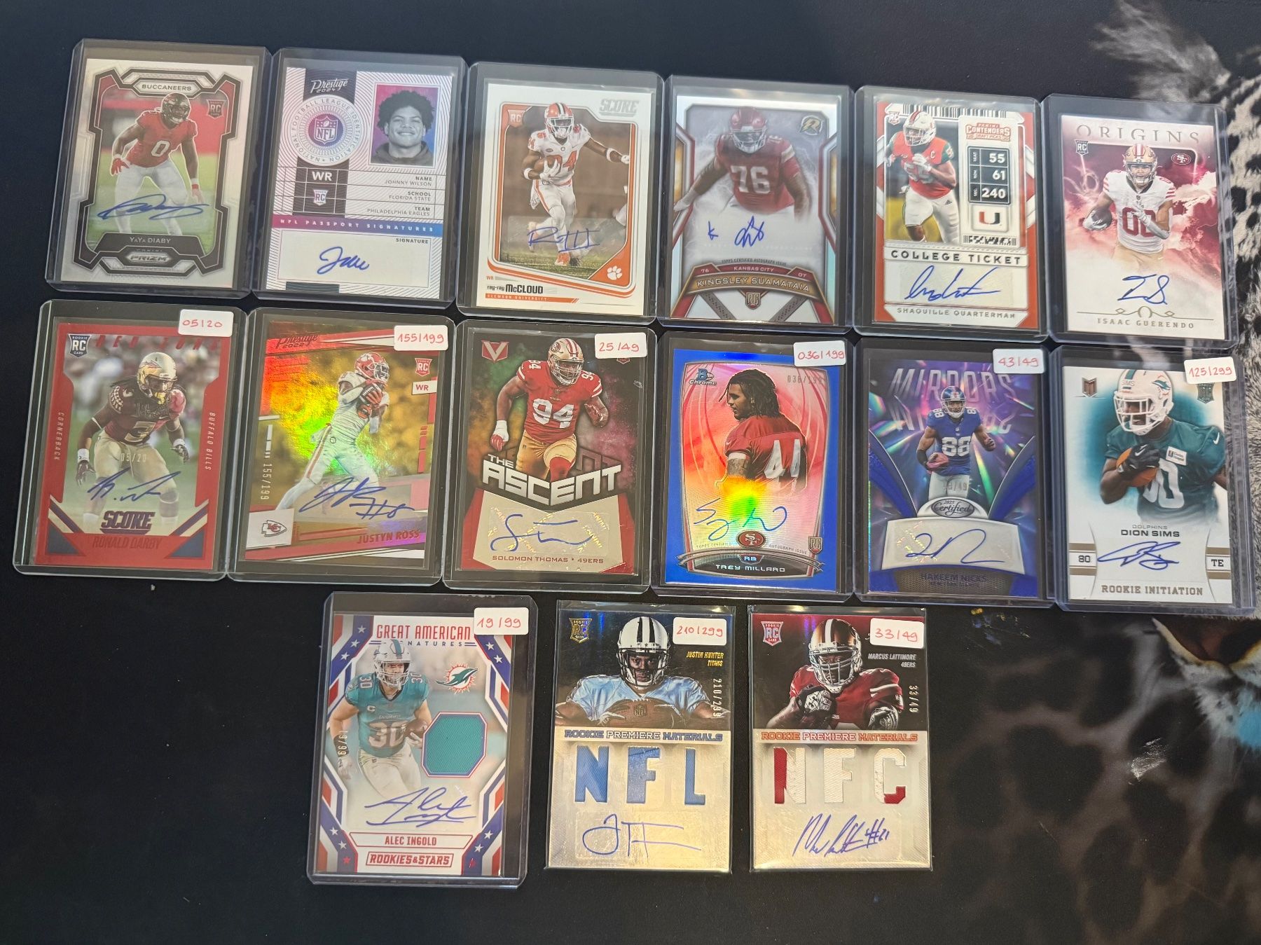 NFL Sammelbilder & Trading cards: 63 NFL Trading Cards! Numbered - Autograph - Patch – Gebraucht aus Malters von cap.design_ 1