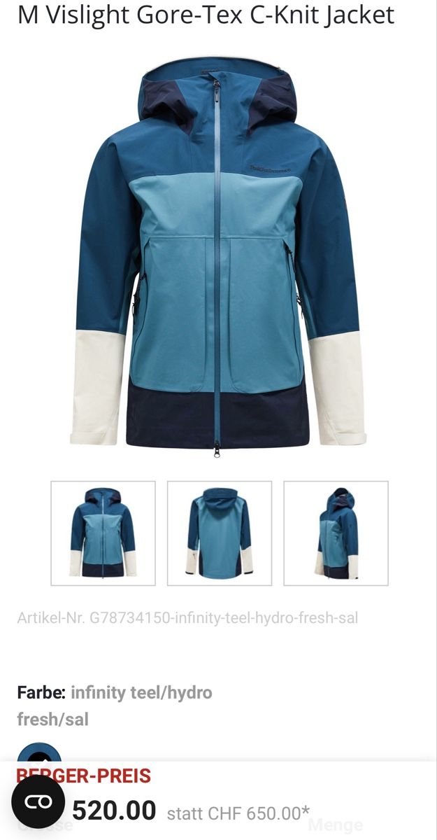 Peak Performance Giacche: Peak Prefomance Ski und Touren Jacke – Usato da Jona venduto da nic_s5k7 5