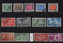 SCHWEIZ 1945. PAX-Set, gest.