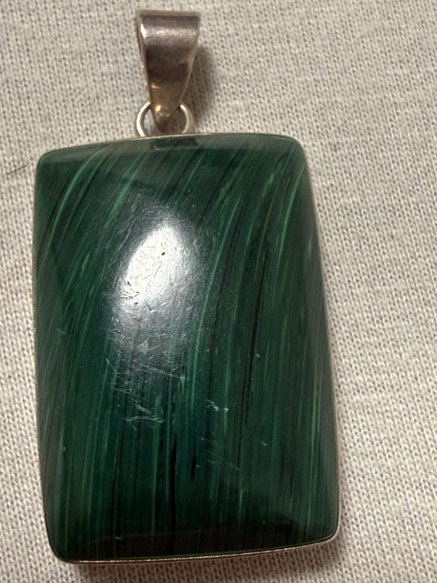 Anhänger: Anhänger Silber mit Malachit – Gebraucht aus Oberhof von RealStone 5