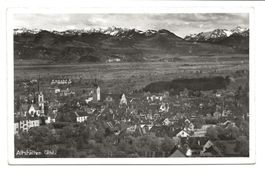 Altstätten (SG) Blick ins Rheintal - beide Kirchen - Foto-AK