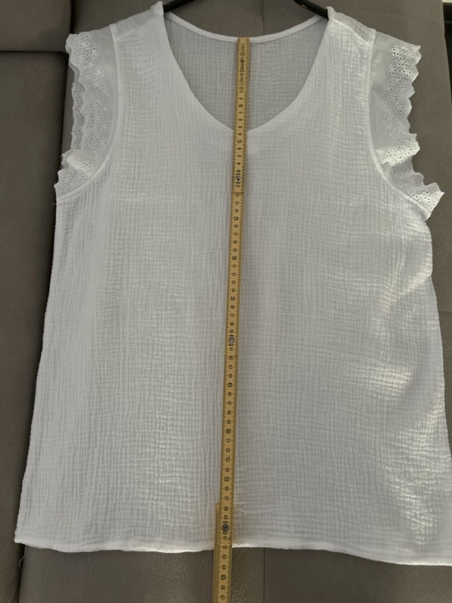 Blusen: Kurzarm-Bluse von Chicoree, Grösse S, weiss – Neu (gemäss Beschreibung) aus Erlinsbach SO von hallon480 5