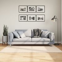 Teppich Kurzflor Weich und Waschbar Beige 160x230 cm