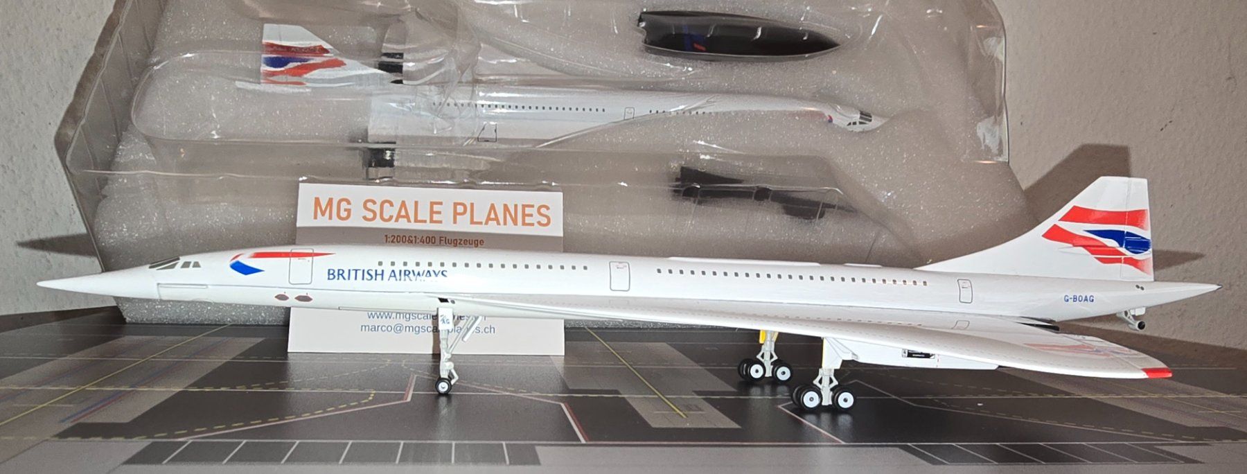 Modellbausätze & Standmodelle: Concorde British Airways 1:200 – Neu und originalverpackt aus Oberentfelden von MGScalePlanes
