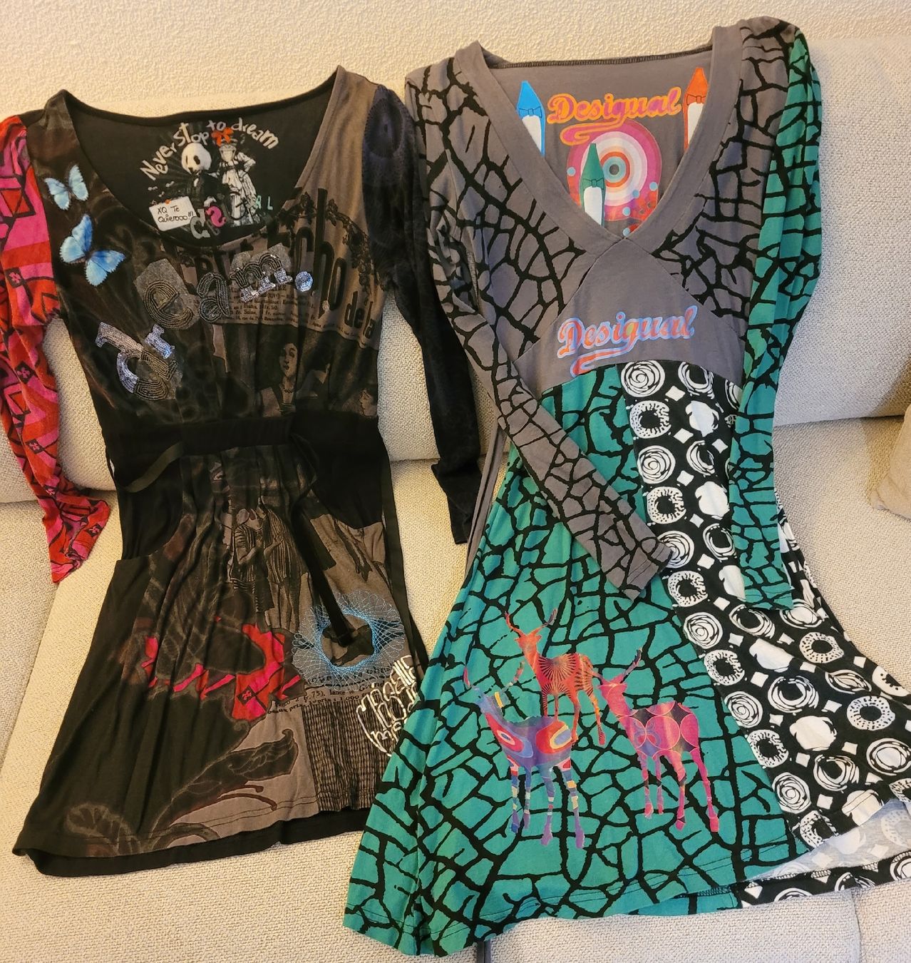 Desigual Lotti di vestiti: Kleider langarm Desigual Gr. S – Usato da ennenda venduto da popcorn007