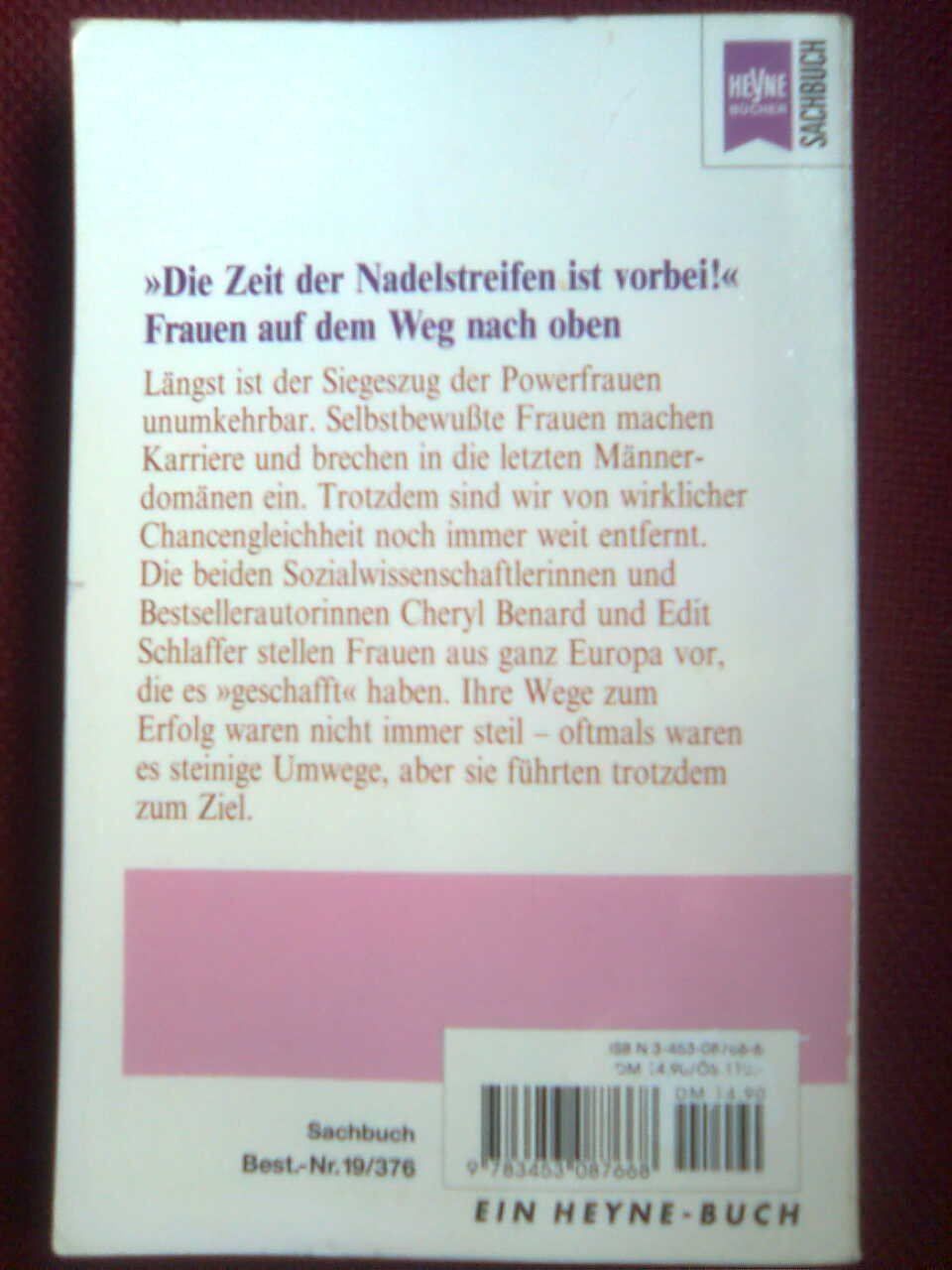 Libri: Cheryl Benard Edit Schlaffer Grenzenlos weiblich – Usato da Basel venduto da Alacant 2