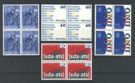 1995, Sonderpostmarken, Viererblöcke **