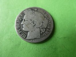 Frankreich 1871, 1 Franc  Silber