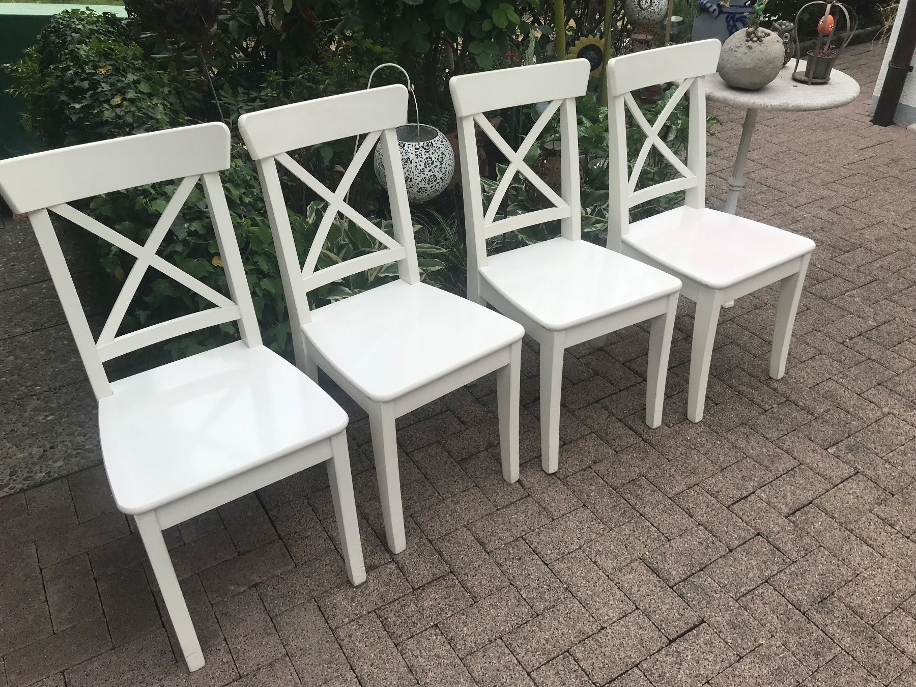 Ikea Sedie: 4  Holzstühle  IKEA  weiss – Usato da Untersiggenthal venduto da Murmi10 2