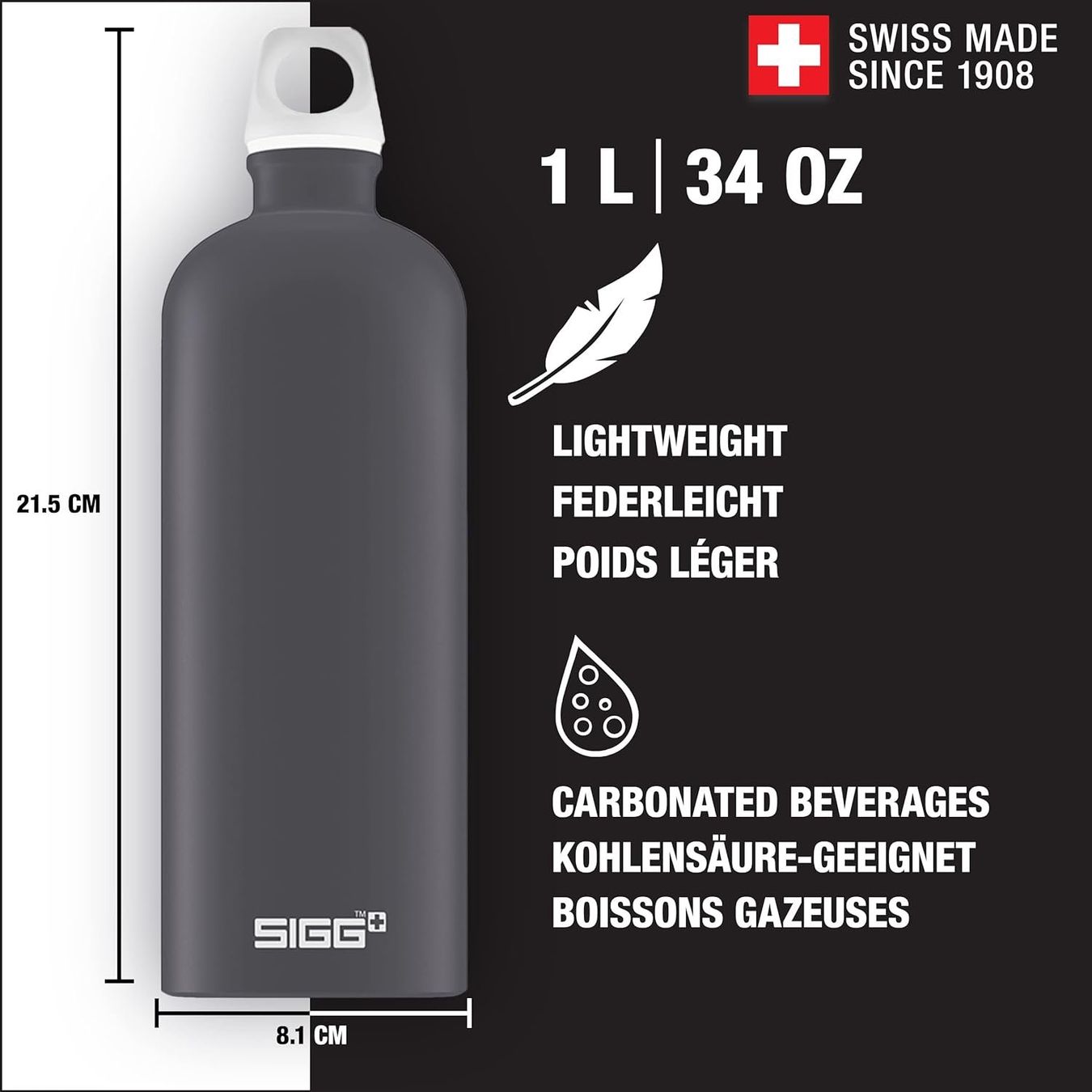 Sigg Borracce & Thermos: SIGG Alu Trinkflasche 7.5dl oder 1L - Auswahl – Nuovo e nell'imballaggio originale da Kägiswil venduto da nick333 1