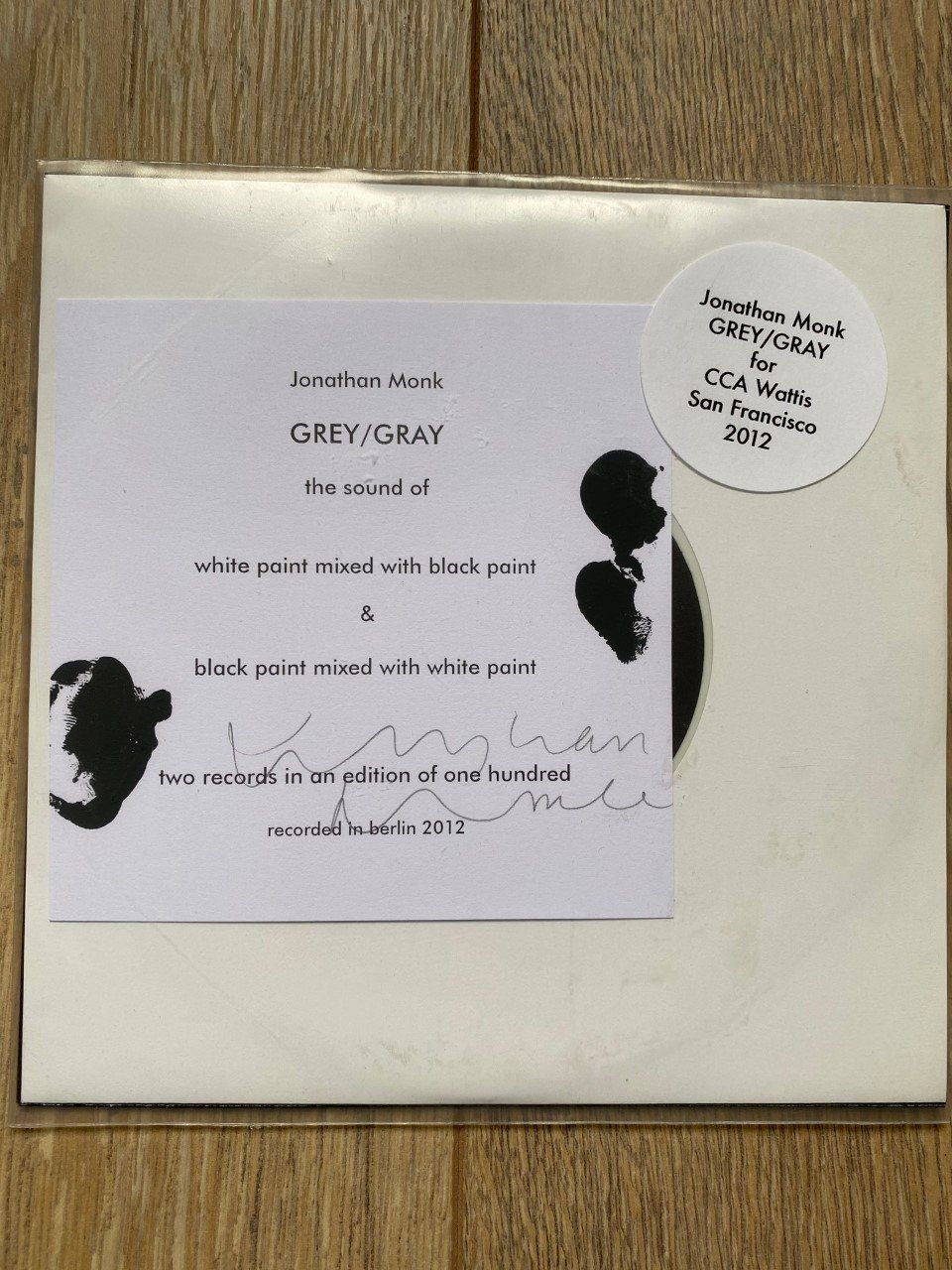 Schallplatten: Jonathan Monk, Grey/Grey, 2 Vynil-Singles, Auflage 100 – Gebraucht aus Gossau von Rico2011 1