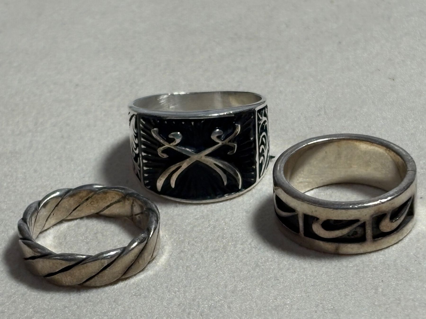 Ringe: Drei schöne Silberringe 925, verschiedene Grössen – Gebraucht aus St. Peterzell von verena40