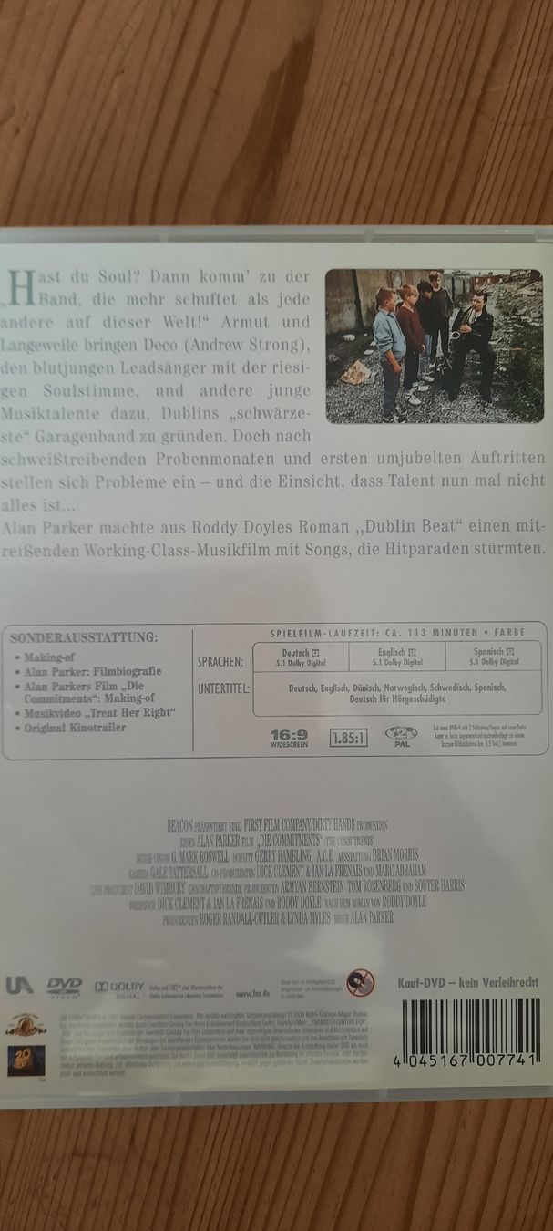 Tutti i DVDs: DVD Die Commitments United Artists Edition. – Usato da Konolfingen venduto da the_5fqm 1