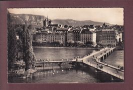 GENEVE - Pont des Bergues - 1952