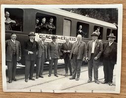 PRESSE FOTO ERÖFFNUNG GLACIER-EXPRESS 1930