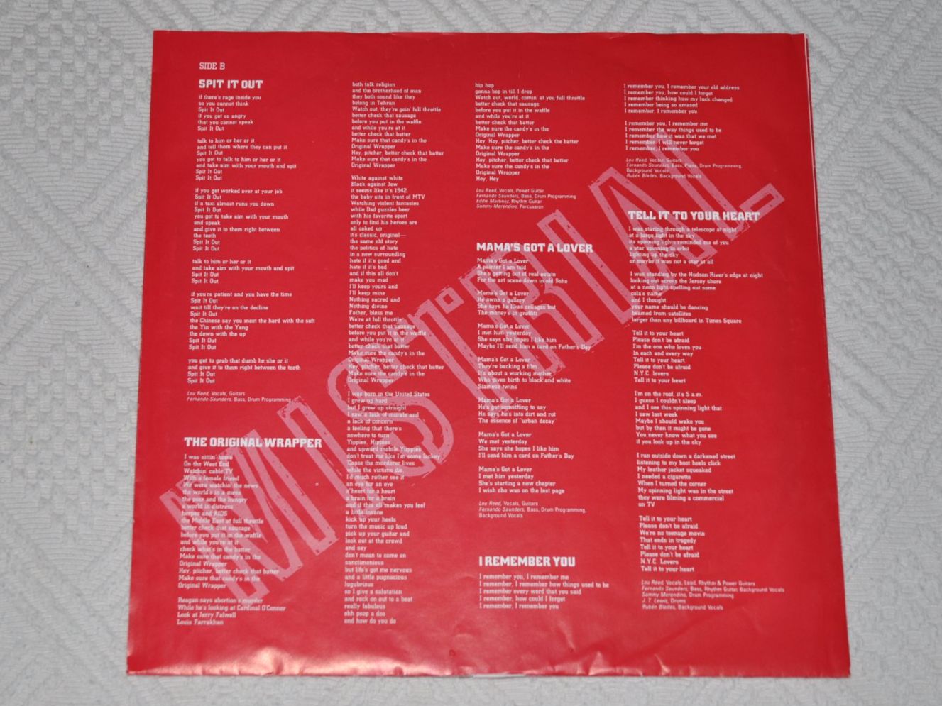 Vinyles: LP Lou Reed - Mistrial – D'occasion à Boll par Theodora15 3