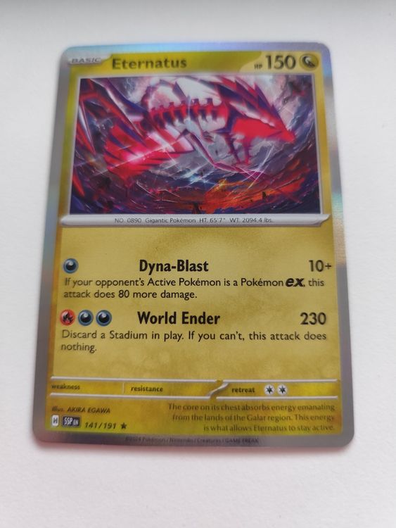 Eternatus - 141/191 (Holo) - Pokemon enkeltkort fra SV08 Surging Sparks