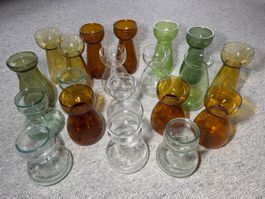 Sammlung von 20 Hyazinthengläsern div. Farben und Formen