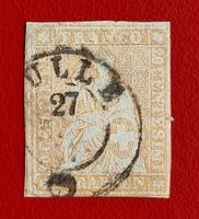 STRUBEL ORANGE 25 20RP. VOLLSTEMPEL BULLE GRÜNER SEIDENFADEN