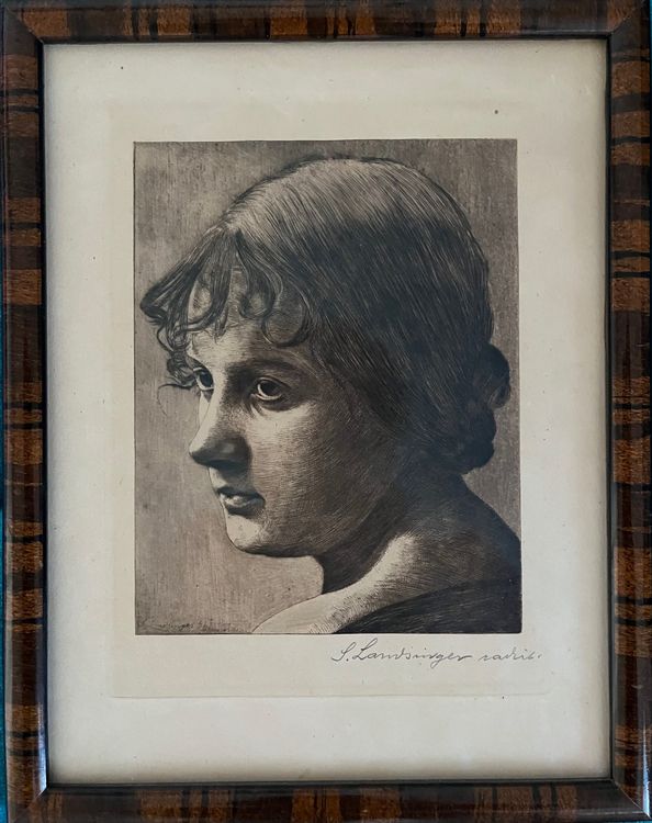 Etching Sigmund Landsinger (1855-1939) 1
