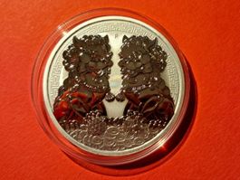 LIONS 1 UNZE OZ AUSTRALIEN GUARDIAN DOUBLE PIXIU 2020 SILBER