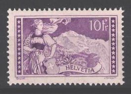 1914, 10Fr. dunkellila,  Nr.131 *(*)