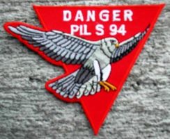 SWISS AIR FORCE HAWK DANGER Pil S 94  Emmen&Sion Stoff