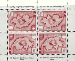 Soldatenmarken Terr. Truppen Postfrisch 4 Kehrdruck Bogen