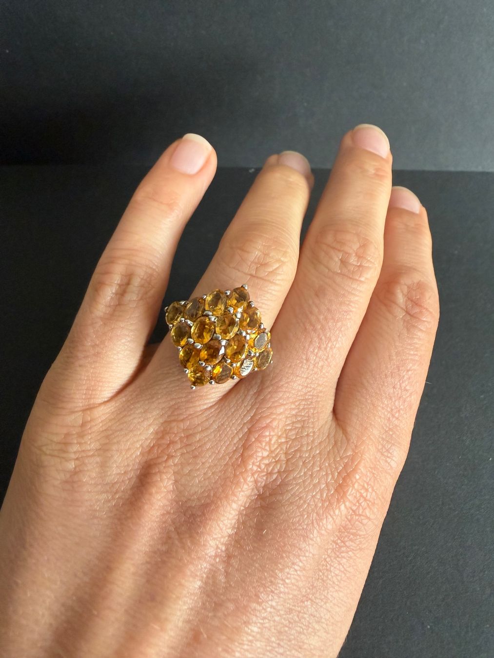 Anelli: Silber Ring mit Citrine 925, vergoldet – Usato da Spiegel b. Bern venduto da Rogger72 3