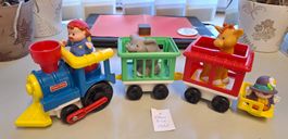 Fisher Price Zug Eisenbahn 1991 Giraffe Clown Elefant Circus